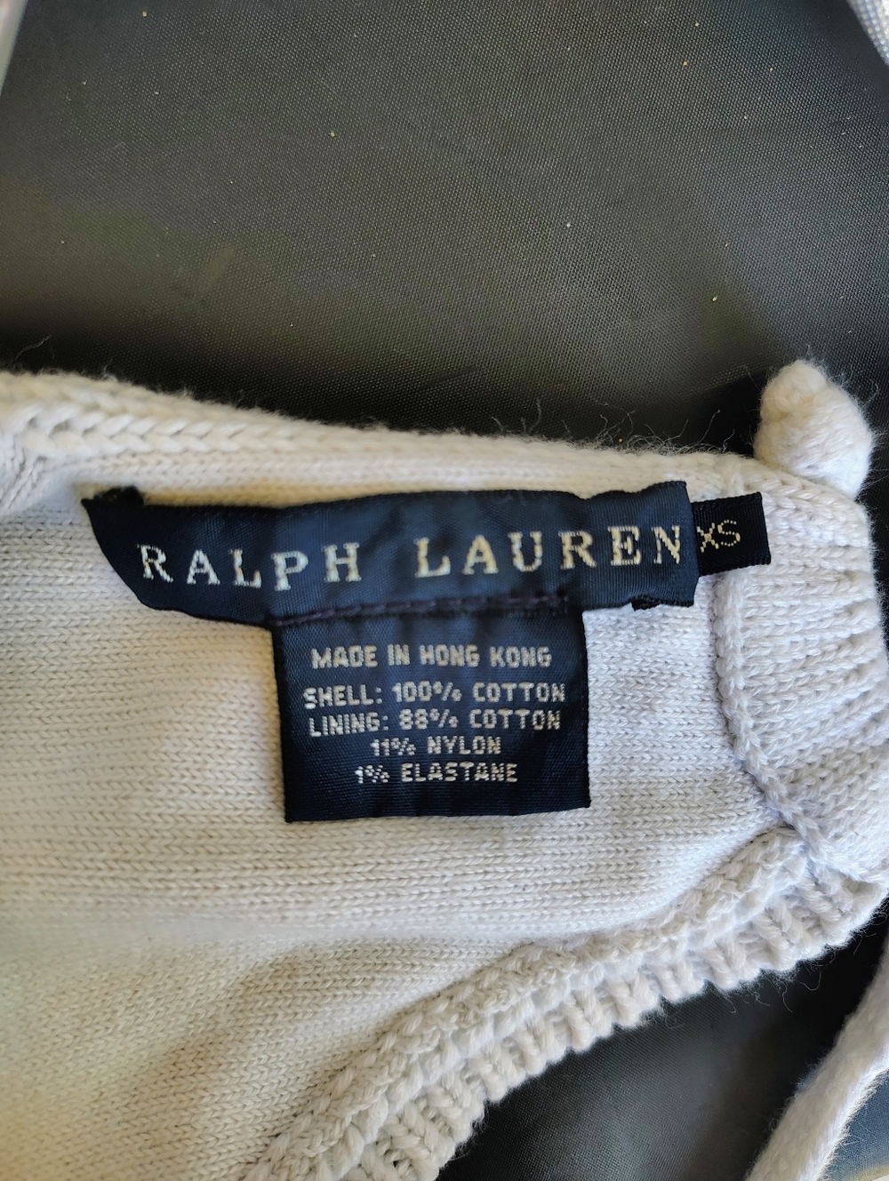 Ralph Lauren White Cable Knit Halter Tank with Polo Pony - Picture 6 of 7